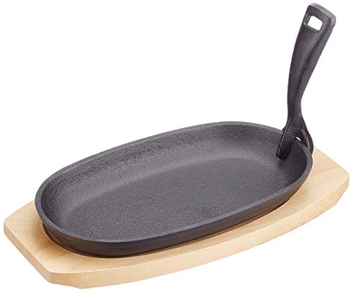 Banquet Cast-Iron Pan, Black, 16 x 29 x 5.5 cm - Pet Shop Luna