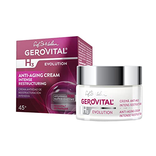 GEROVITAL H3 EVOLUTION, Anti-Aging Cream Intensive Restructuring With Superoxide Dismutase (The Anti-Aging Super Enzyme) 45+ (1.69 FL.OZ) - Pet Shop Luna