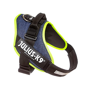 Julius-K9, 16IDC-FARNE-2, IDC Powerharness, dog harness, Size: 2, Jeans with neon edge - Pet Shop Luna