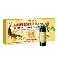 Natural Tincture Ginseng Ginkgo Biloba, 10x10ml, Brain Tonic (10pcs) - Pet Shop Luna