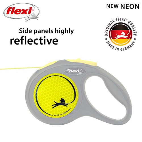 flexi Neon Cord Yellow Retractable Dog Leash/Lead for Dogs - Pet Shop Luna