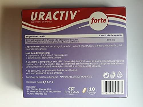 Uractiv Forte, 10 Capsules, Fiterman Pharma - Pet Shop Luna