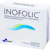 Inofolic, 60 bustine per il trattamento della sindrome dell'ovaio policistico, inositolo e acido folico; ovulazione - Pet Shop Luna