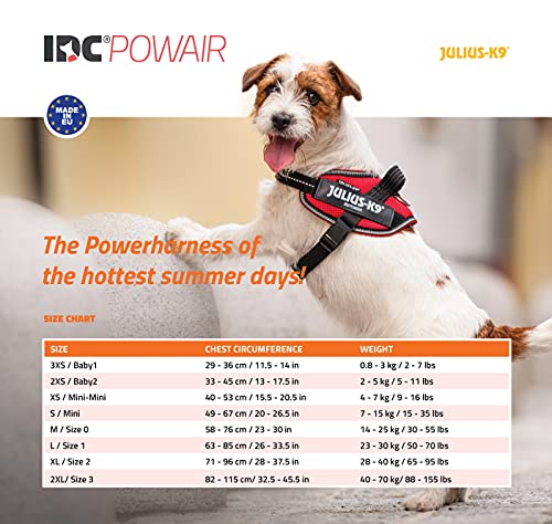 Julius-K9 IDC Powair Harness, Size: XL, Red - Pet Shop Luna