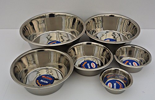 Record BOWL - Stainless Steel feeder, classic line ø: 23.5 cm Capacity: 2.8 L - Pet Shop Luna