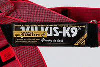 Julius-K9, 16IDC-0-R-2015, IDC Color & Gray Belt Harness for Dogs, Size: 0, Red-Gray - Pet Shop Luna
