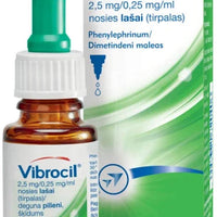 Vibrocil Nasal Drops 15ml - Quickly Reduces Swelling & Runny Nose - Pet Shop Luna