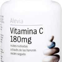Vitamin C – 180 mg – 60 Chewable Tablets – for a 2 Month Supply of Vitamin C – High Purity Ingredients – Quality Guaranteed by Alevia Spain - Pet Shop Luna