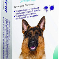 Werpower Bravecto Chewable Tablets for Large Dogs up to 20 to 40kg, Blue, 1 chew - Pet Shop Luna