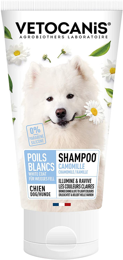 Vetocanis White or Clear Coat Shampoo for Dogs, 0.308 kg - Pet Shop Luna