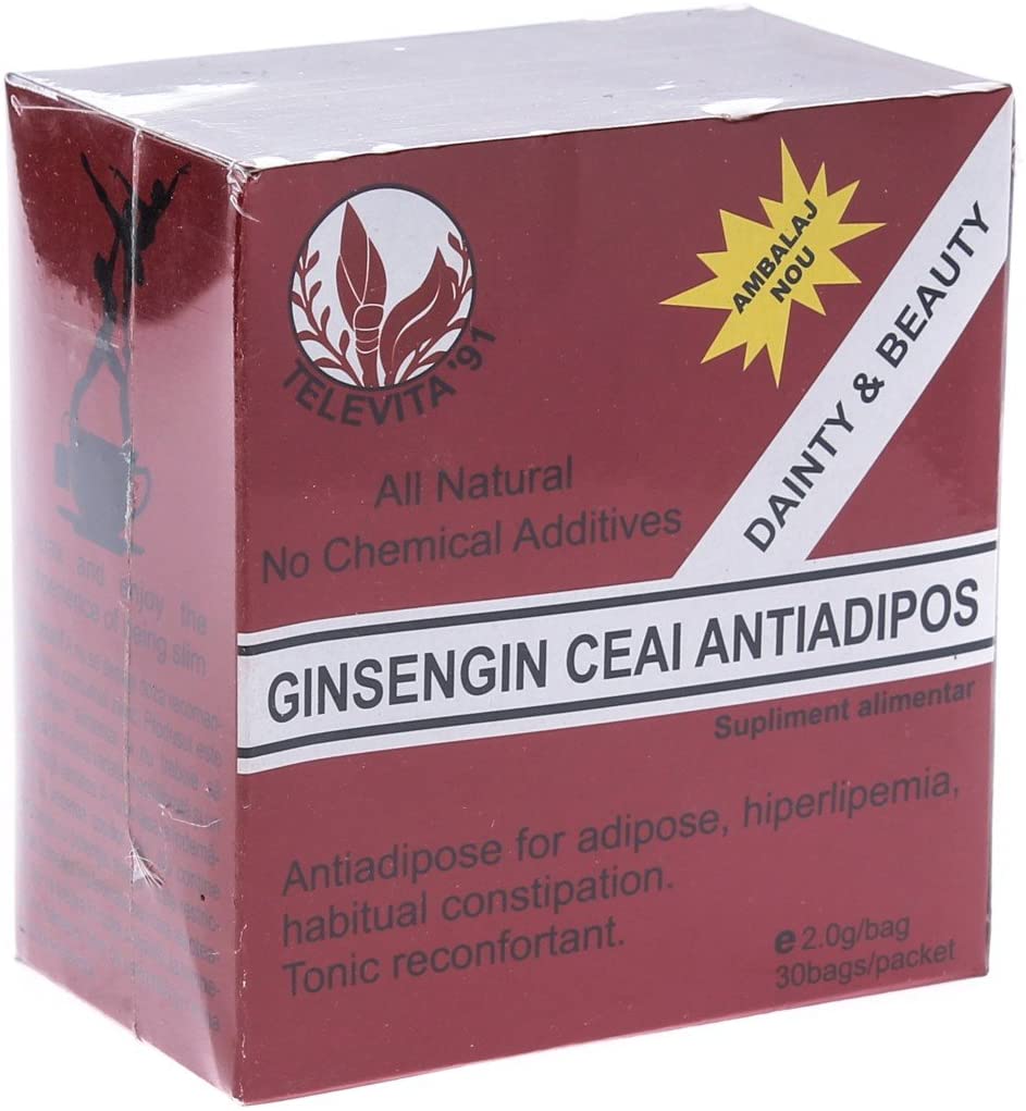 Tè anti-adiposo con Ginseng (Anti - Adipose Tea with Ginseng) più veloce 30 bustine per cellulite - Pet Shop Luna