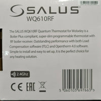 SALUS QUANTUM WQ610RF WIRELESS THERMOSTAT SLIMLINE STAT - Boiler Plus Compliant - Pet Shop Luna