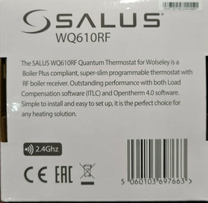 SALUS QUANTUM WQ610RF WIRELESS THERMOSTAT SLIMLINE STAT - Boiler Plus Compliant - Pet Shop Luna