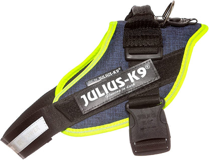 Julius-K9, 16IDC-FARNE-0, IDC Powerharness, dog harness, Size: 0, Jeans with neon edge - Pet Shop Luna