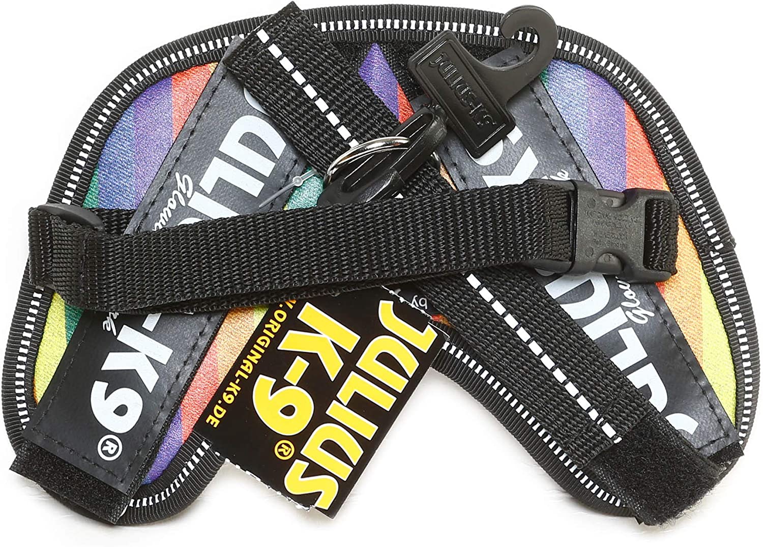 Julius-K9, 16IDC-JRBW-B2, IDC Powerharness, dog harness, Size: XL/2XS/Baby 2, Rainbow - Pet Shop Luna