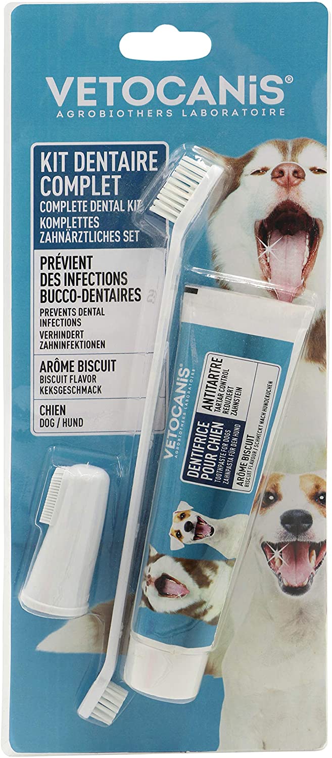 Vetocanis Biscuit Taste Triple Actions Dental Hygiene Kit for Dogs, 0.08506 kg - Pet Shop Luna