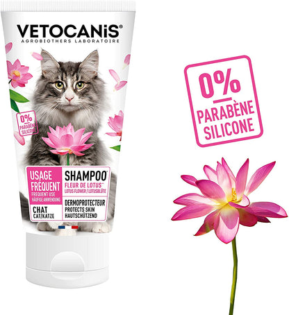 Vetocanis Regular Use Soft and Shiny Coat Shampoo for Cats, 0.308 kg - Pet Shop Luna