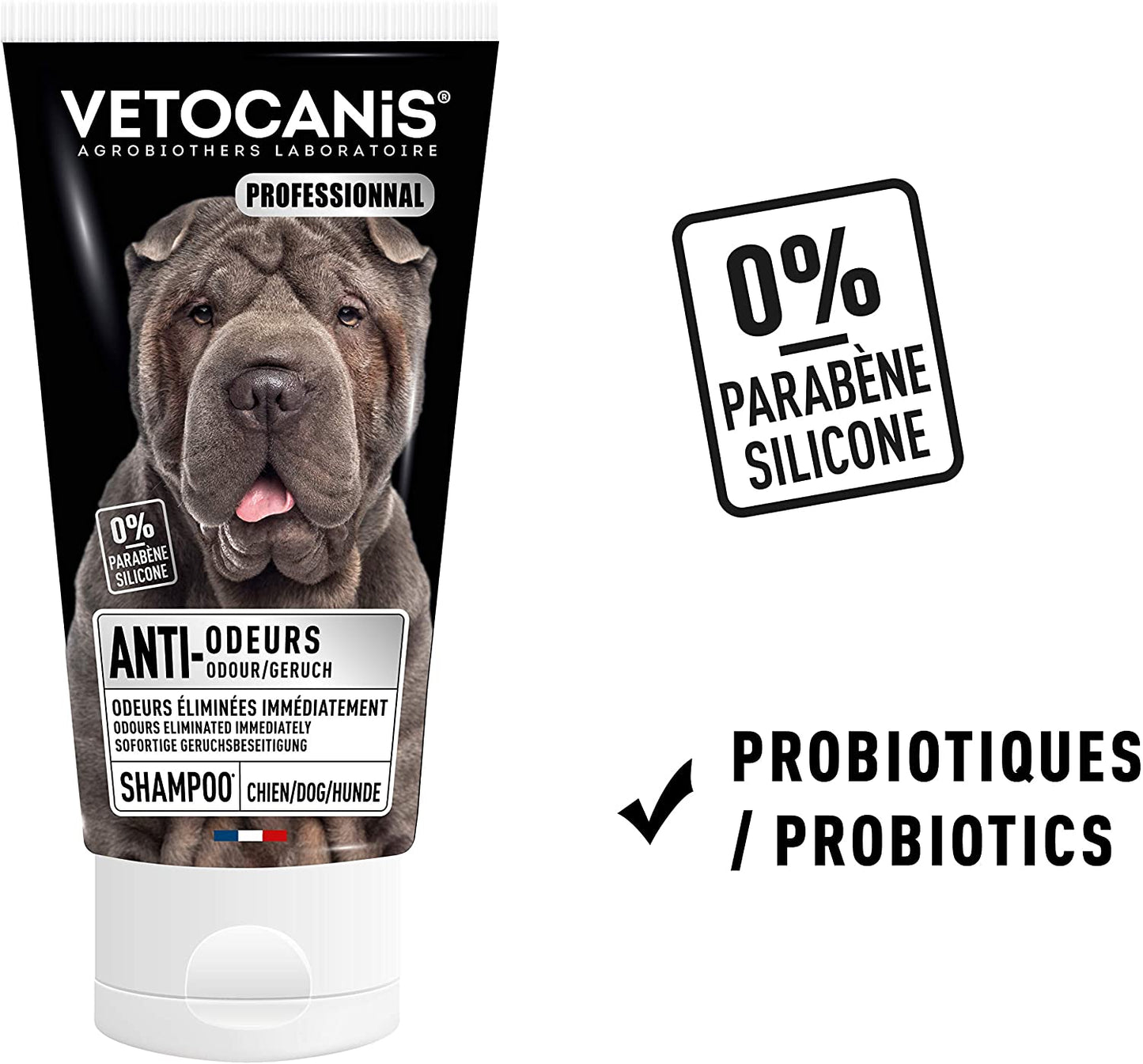 Shampoing antiodeur chien VETOCANIS - Pet Shop Luna