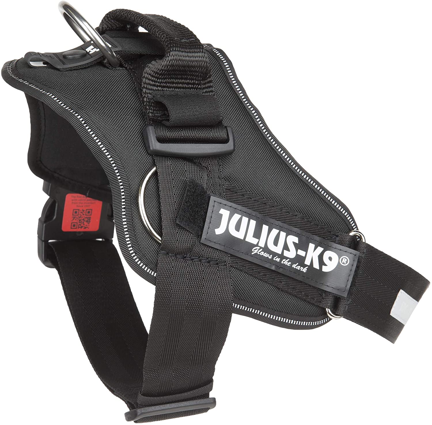 JULIUS-K9 | IDC-Powerharness with siderings | Size: 1 | Black by Julius-K9 - Pet Shop Luna