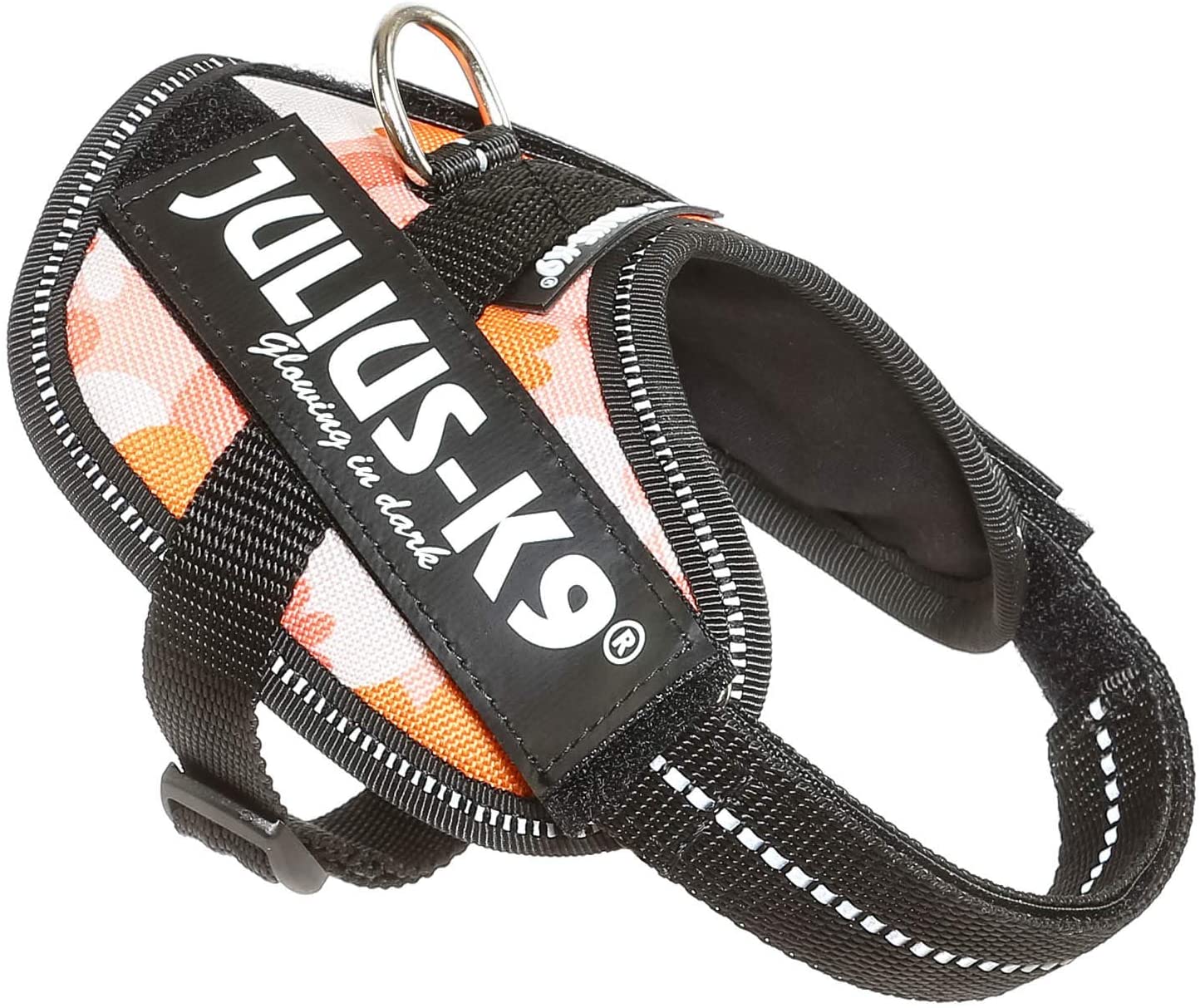 Julius-K9, 16IDC-PNF-B2, IDC Powerharness, dog harness, Size: Baby 2, Pink with flowers - Pet Shop Luna