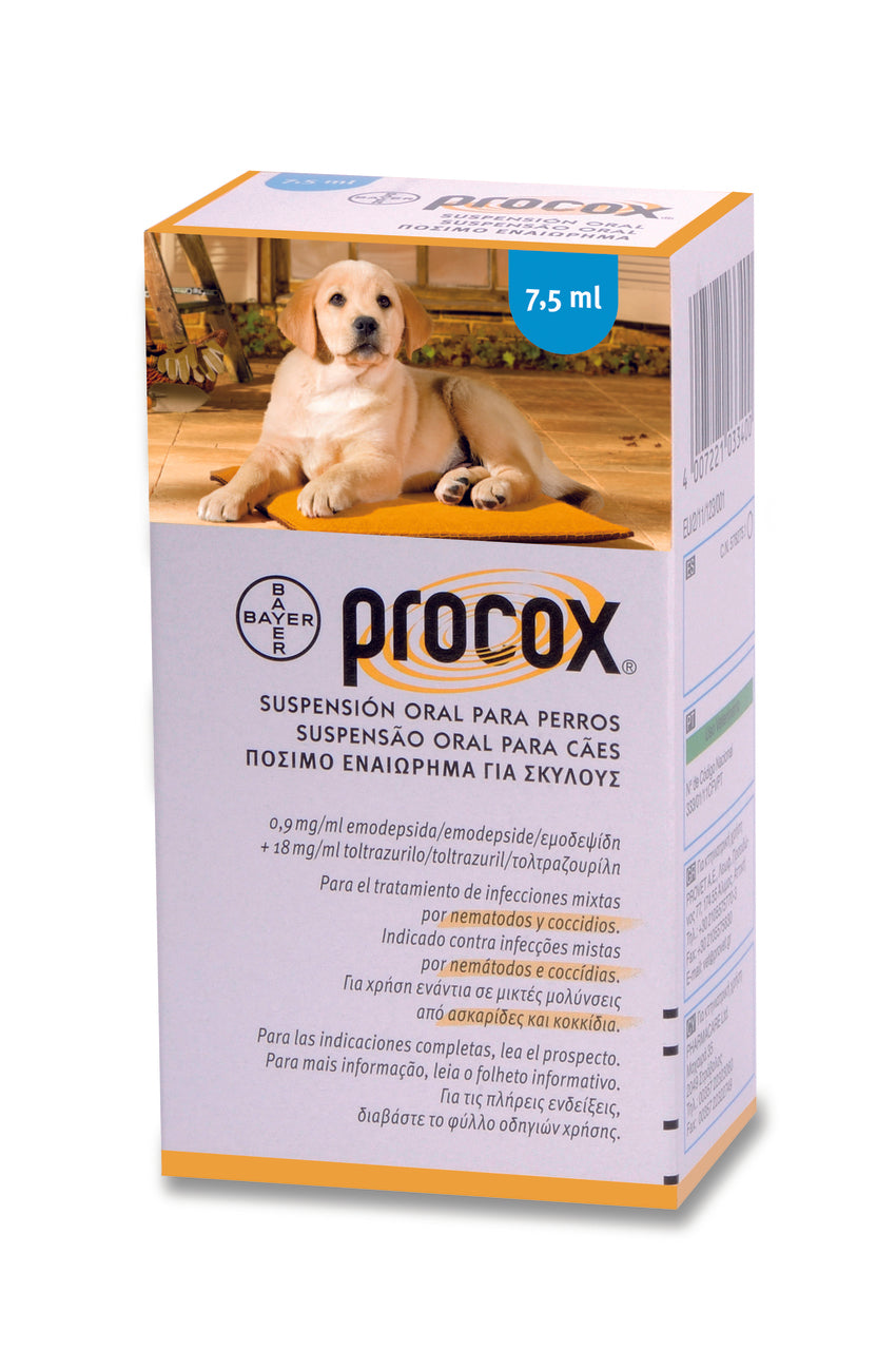 PROCOX * OS SOSP FL 7,5ML for oral deworming dogs / Vermifugo orale per cani - Pet Shop Luna