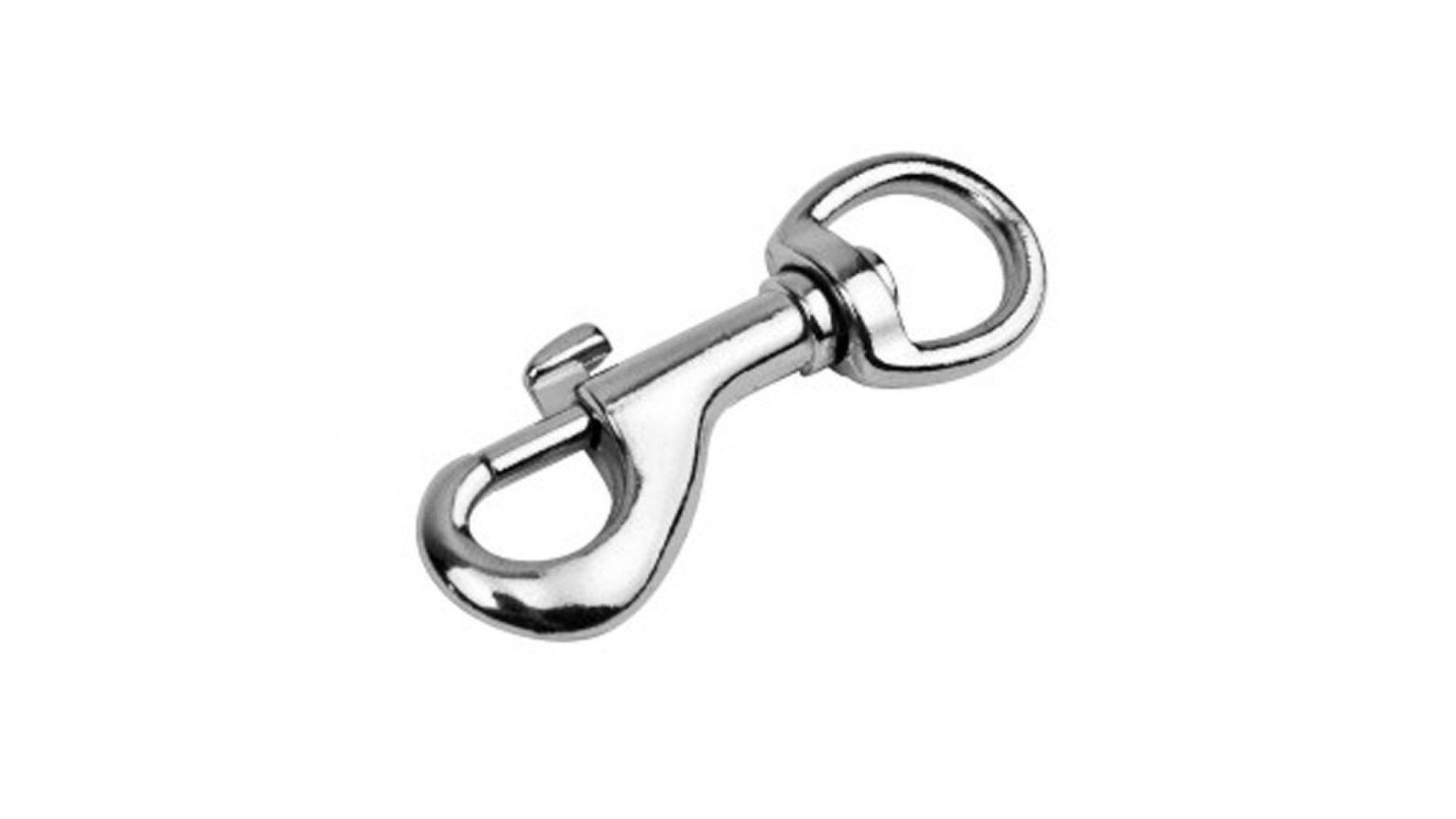 Chrome carabiner for attaching the dog collar leash 2pcs / Moschettone per cani 2 pezzi - Pet Shop Luna