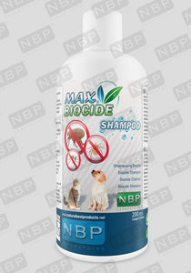Antiparasitic shampoo for dogs and cats NBP Max Biocide, 200ml / Shampoo antiparassitario per cani e gatti - Pet Shop Luna