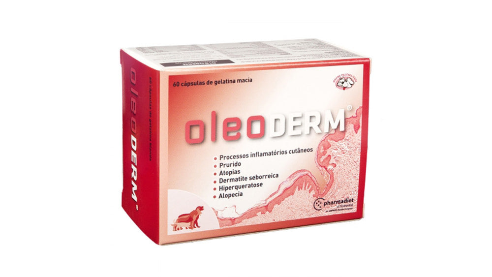 OLEODERM 60 TABS - Soft gelatin capsules, nutritional supplement for dogs and cats. - Pet Shop Luna