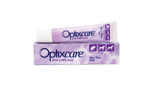 Optixcare EYE LUBE 20g, is a hydrophilic carbomer gel enriched with sodium hyaluronate. cat dog - Pet Shop Luna