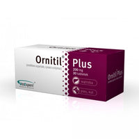 ORNITIL PLUS 200MG - 30 TABLETS Ornitil Plus is recommended for dogs and cats, to support the liver functions in case of liver disorders or falls. - Pet Shop Luna
