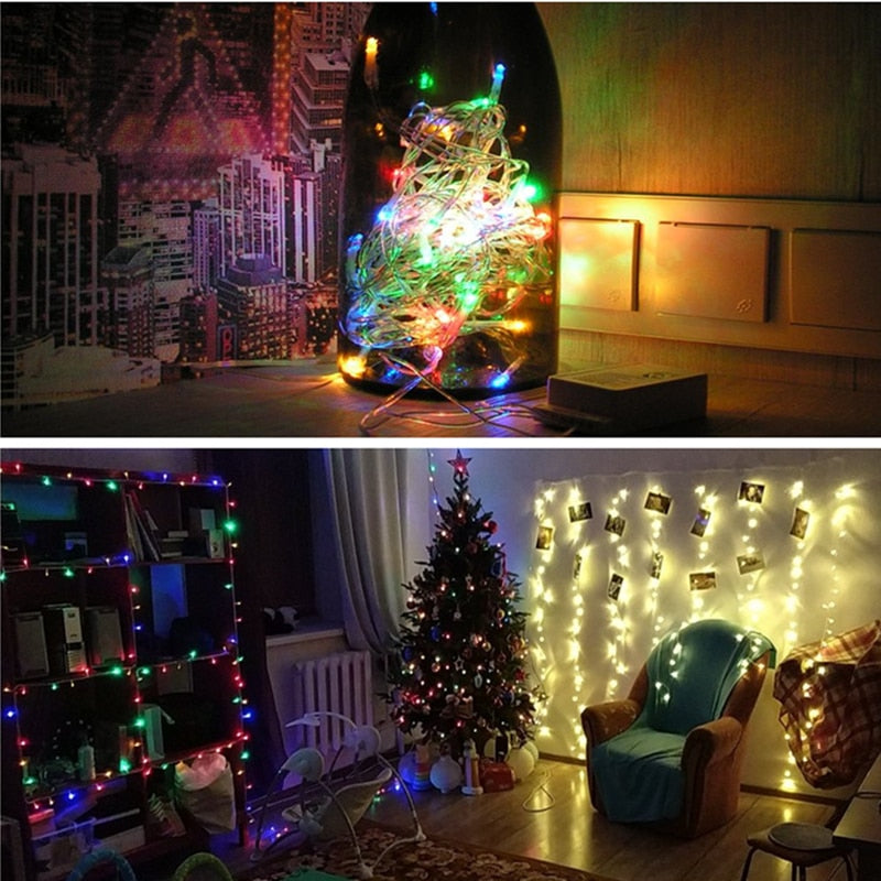 Christmas Lights Led String Fairy Light 8 Modes Christmas Lights For Holiday Lights / Luci di natale - Pet Shop Luna