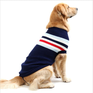 Classic Pet Dog Striate Sweater Cold Weather Coats Prevent Hair Loss Cloth For Dog or Puppy Kitten Cats - Pet Shop Luna