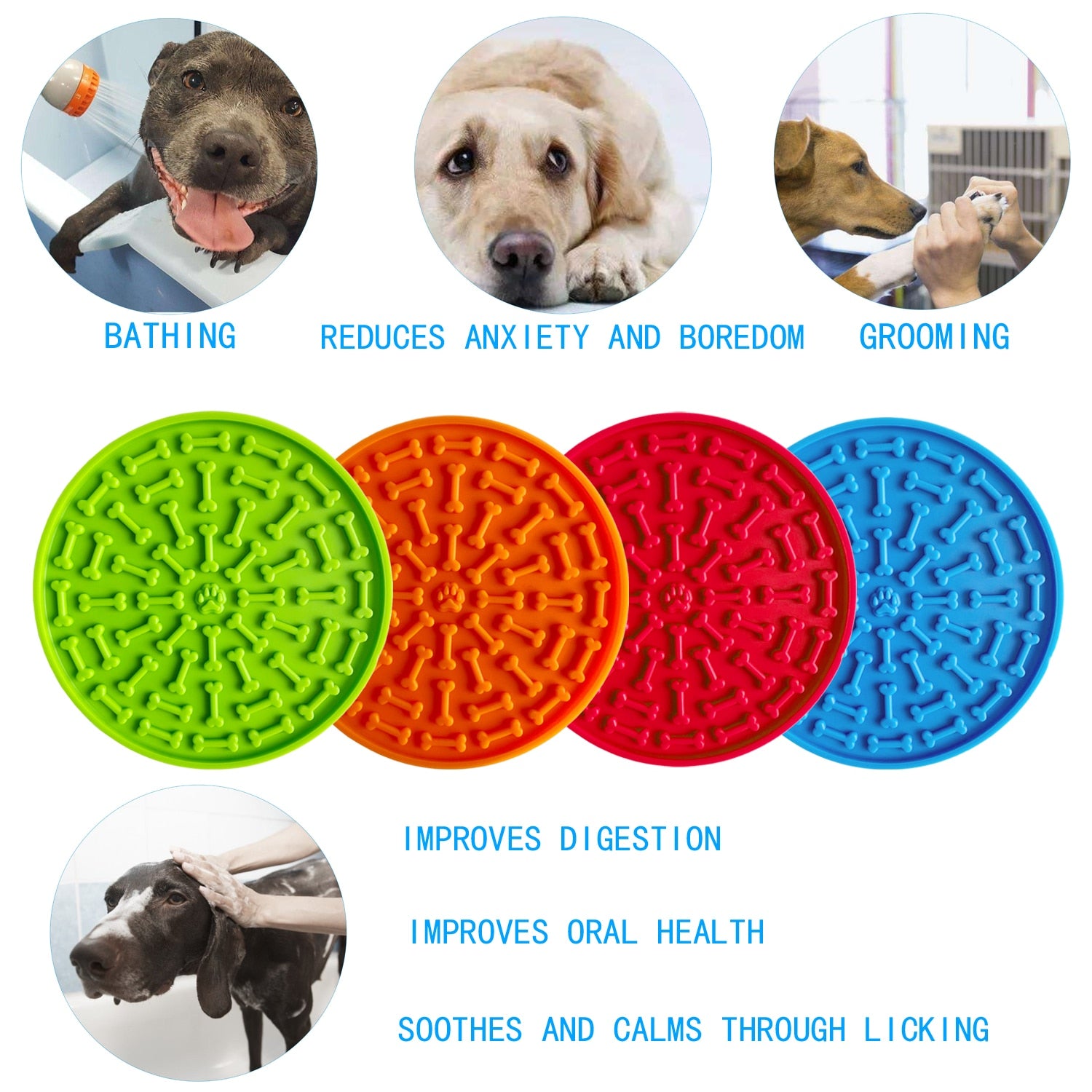 LickiMat Style Slow Feeder Mat for Dogs & Cats Prevent indigestion and enriches meal time - Pet Shop Luna