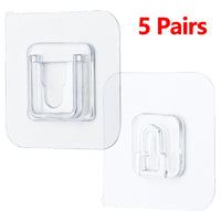 Double-Sided Adhesive Wall Hooks Hanger Strong Hooks Transparent Suction Cup Sucker Wall Storage Holder For Kitchen Bathroo - Pet Shop Luna
