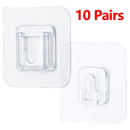 Double-Sided Adhesive Wall Hooks Hanger Strong Hooks Transparent Suction Cup Sucker Wall Storage Holder For Kitchen Bathroo - Pet Shop Luna