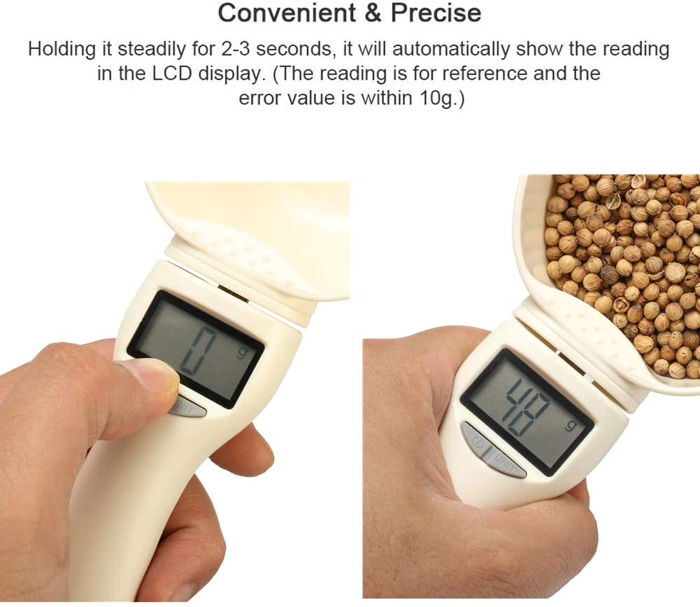 Food Scoop Precise Dog Cat Food Measuring with LCD Display / per cani e gatti - Pet Shop Luna