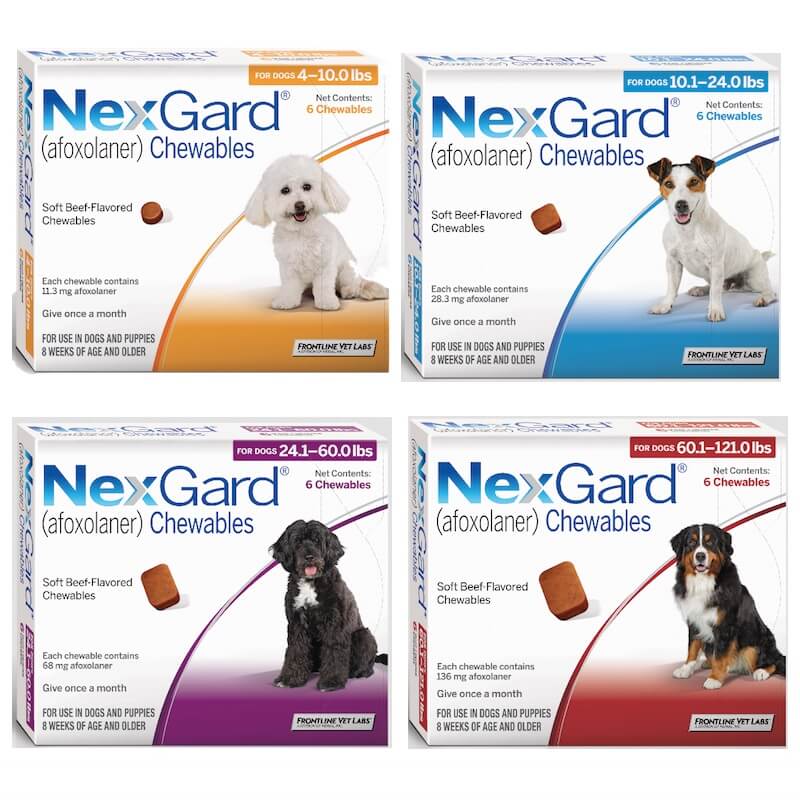 Nexgard Chewables Tablets Oral Treatments Flea and Tick Control for Dogs / antiparassitario per cani - Pet Shop Luna
