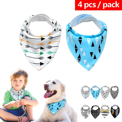 Dog Bandana Puppy Cat 4pcs/lot / Collare / bandana per cani e gatti 4 pezzi - Pet Shop Luna