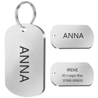 Stainless Steel Dog ID Tag Engraved / Medaglione per cani - Pet Shop Luna