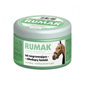 RUMAK Green warming-cooling gel for horses Camphor: antirheumatic, antifebril, antineural, anti-inflammatory / Gel Rilassante per cavalli - Pet Shop Luna