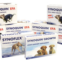 Synoquin EFA for All Breeds is a nutritional supplement to support joints in small dogs. - Pet Shop Luna
