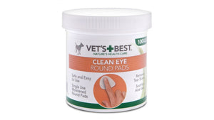 Vet's Best Eye Wipes, 100 pieces Simple and easy to use, damp cotton pads remove impurities and deposits from the inner corner of the eye. - Pet Shop Luna